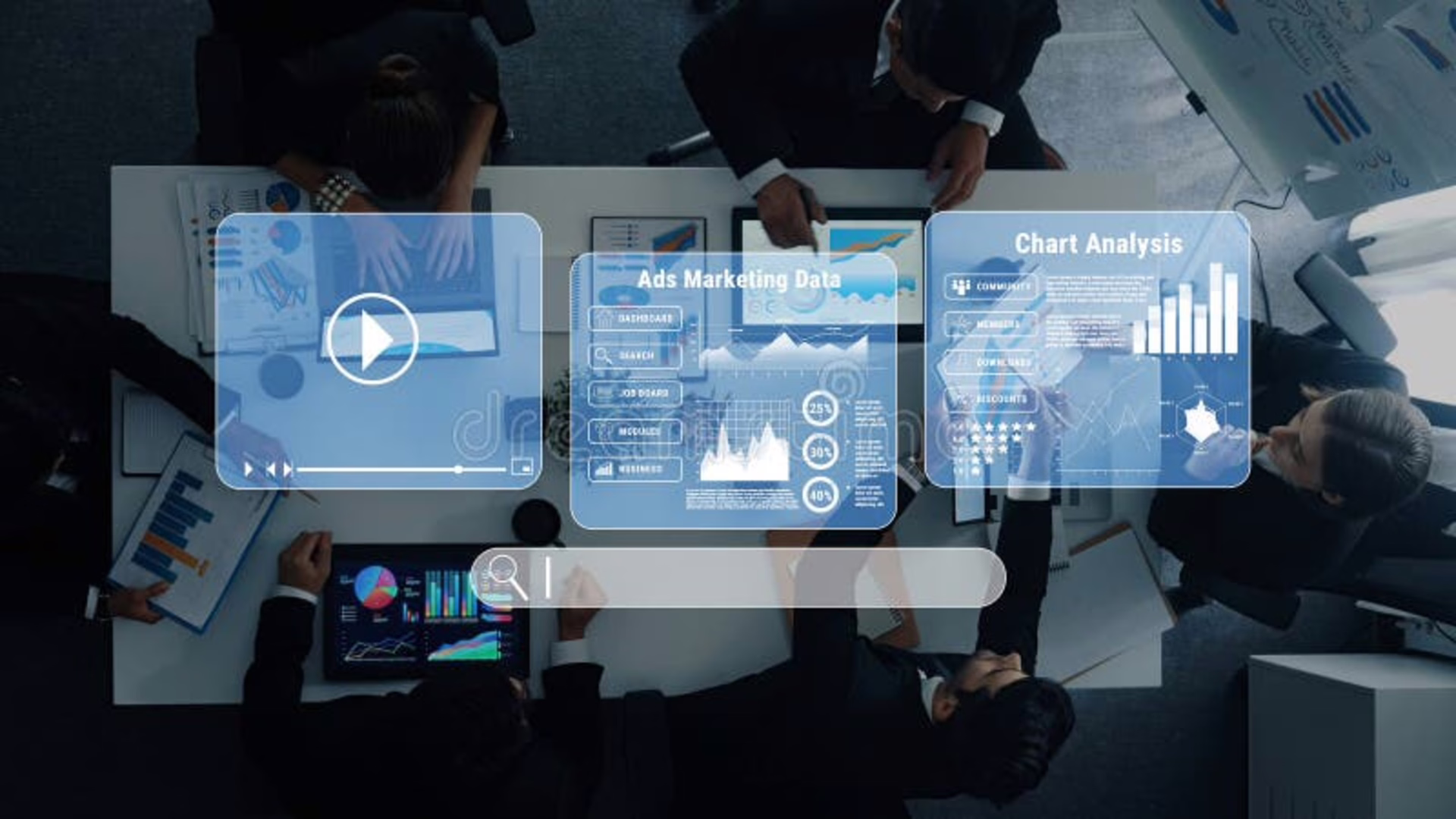 Digital marketing agency team collaborating on strategy